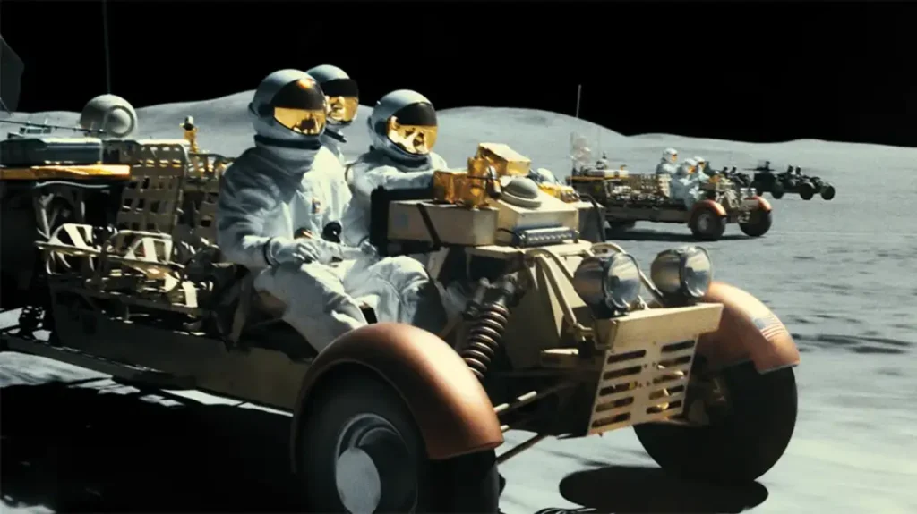An astronaut standing on the Moon in Ad Astra