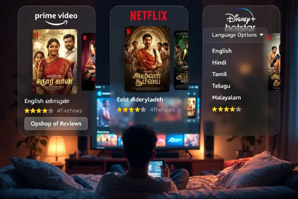 South Indian drama films streaming on various OTT platforms showing diverse genres