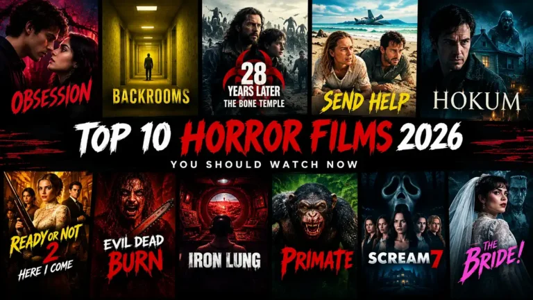 Top 10 horror films 2026 movie poster collage