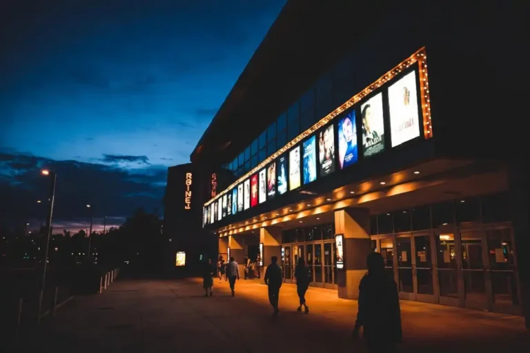 Cinema marquee promoting new movies this week in June 2026