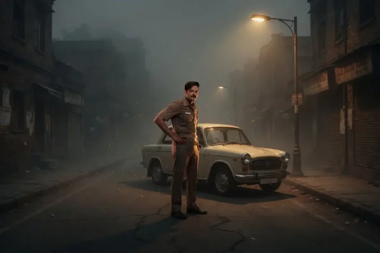 Raakh Ali Fazal true story featured image showing a moody 1970s Delhi street at night