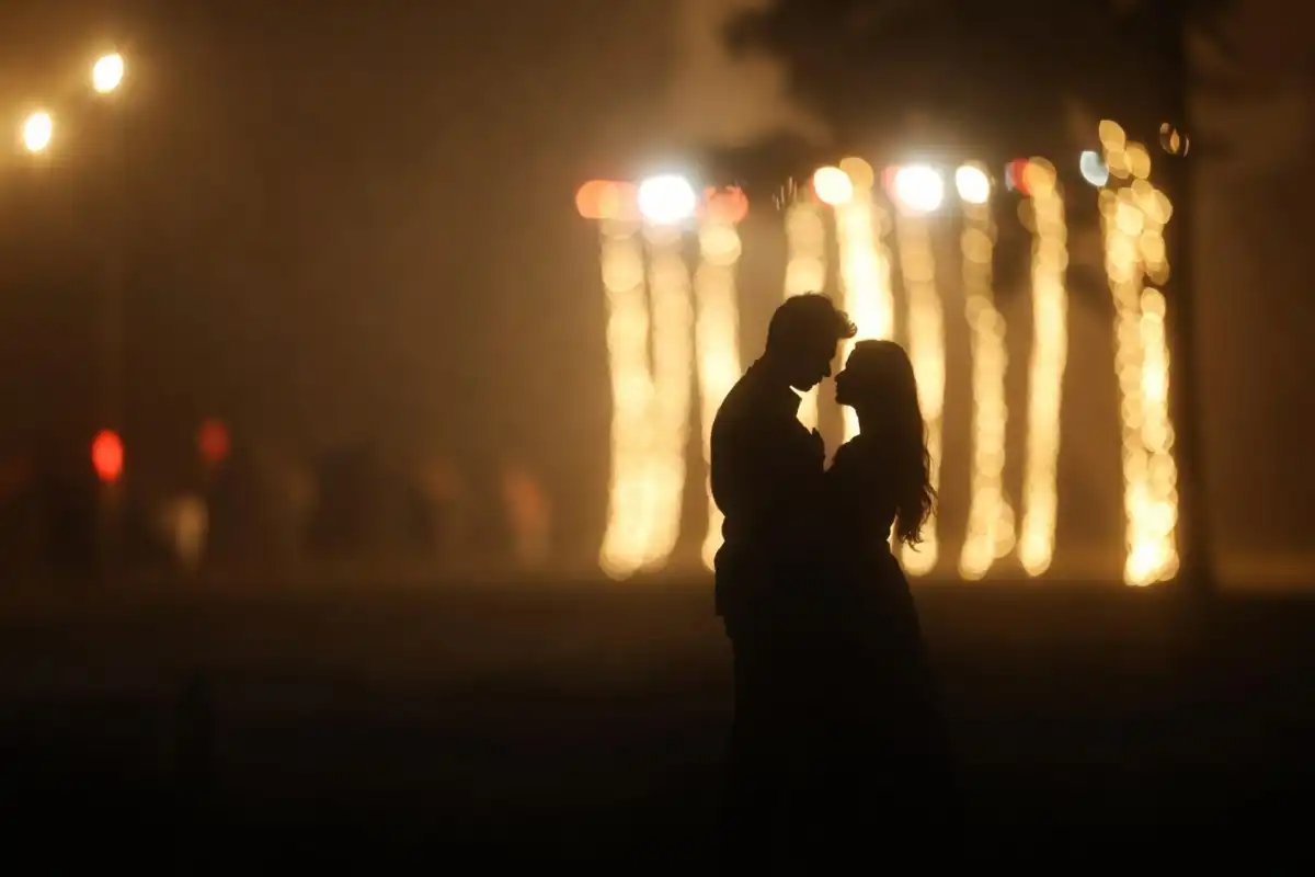 Romantic Hindi film 2026 guide banner with warm cinematic lighting