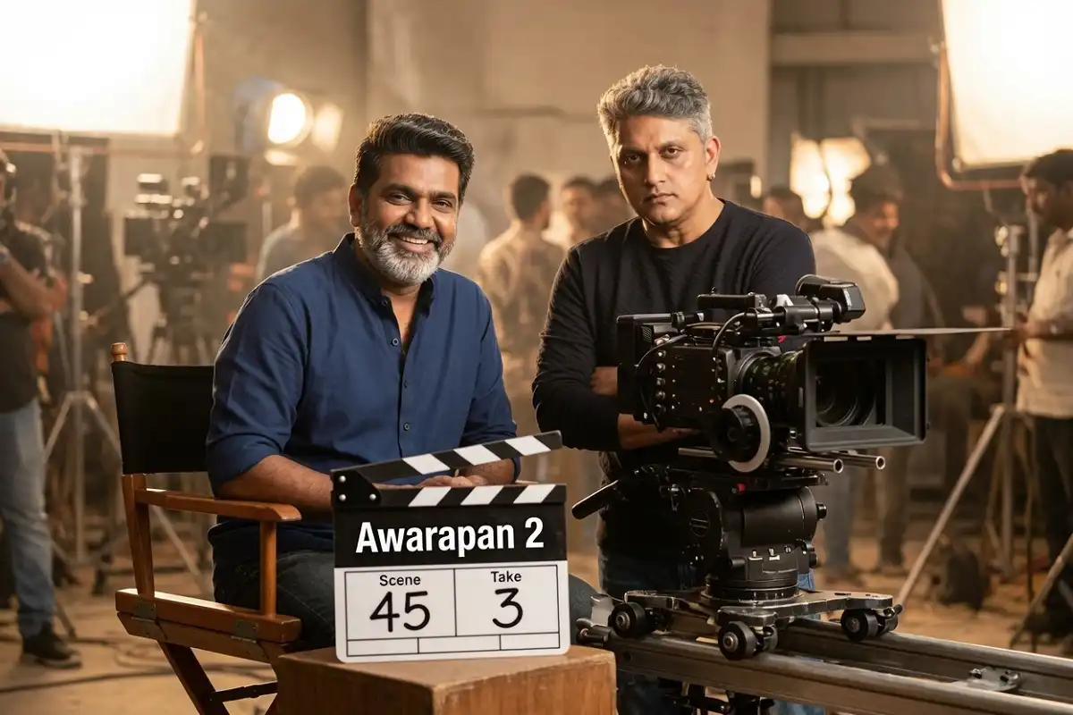 Awarapan 2 movie production still showing the film set and direction team
