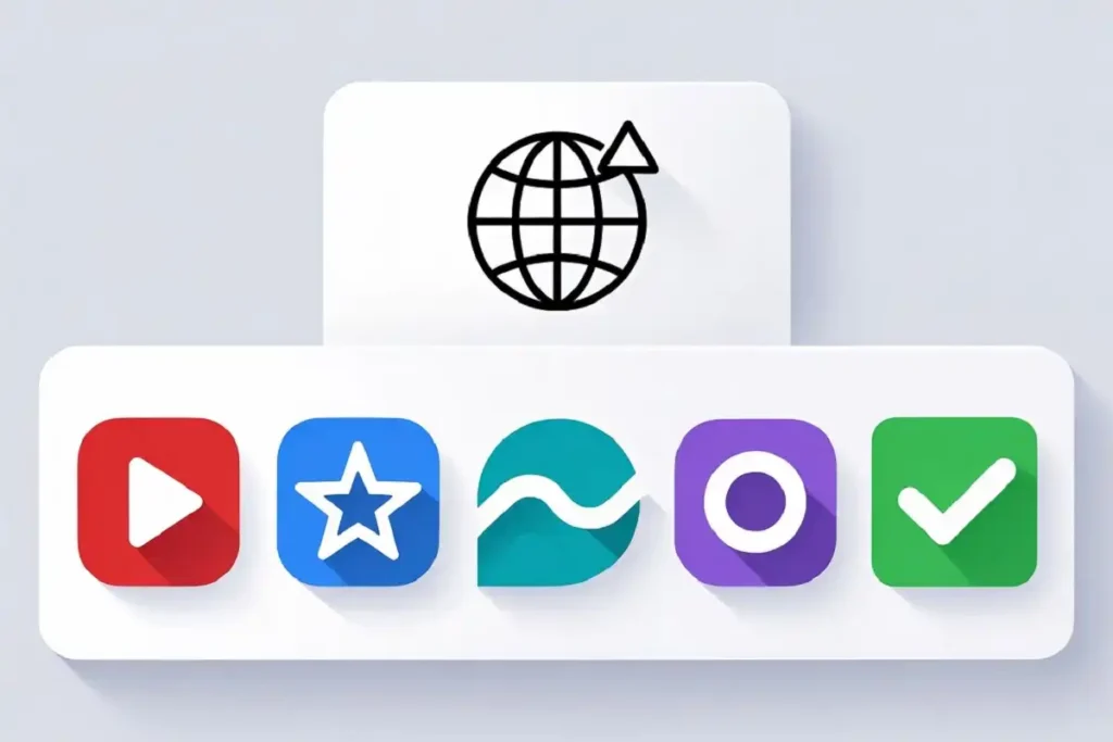 Streaming service icons showing where to watch Bollywood films abroad legally on licensed platforms