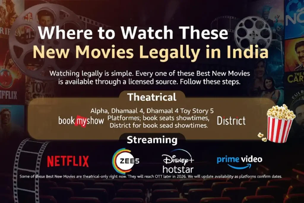 Licensed platforms to watch the Best New Movies legally in India