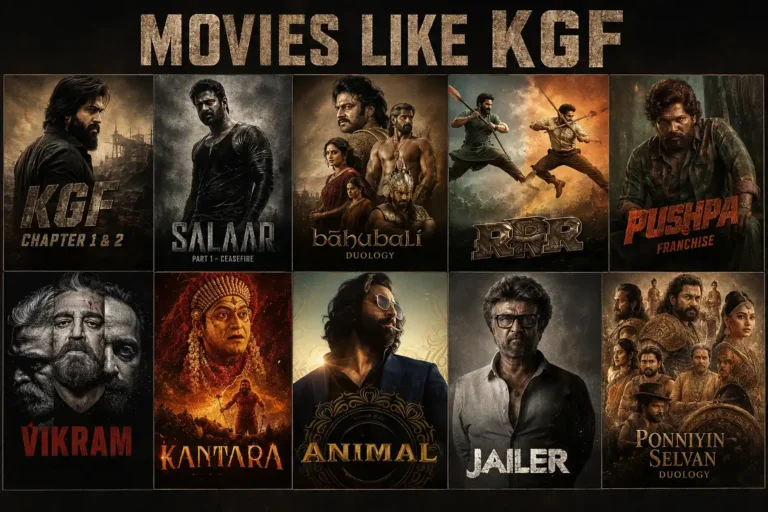 Cinematic poster-style artwork inspired by movies like KGF showing a rugged hero at a smoky mine