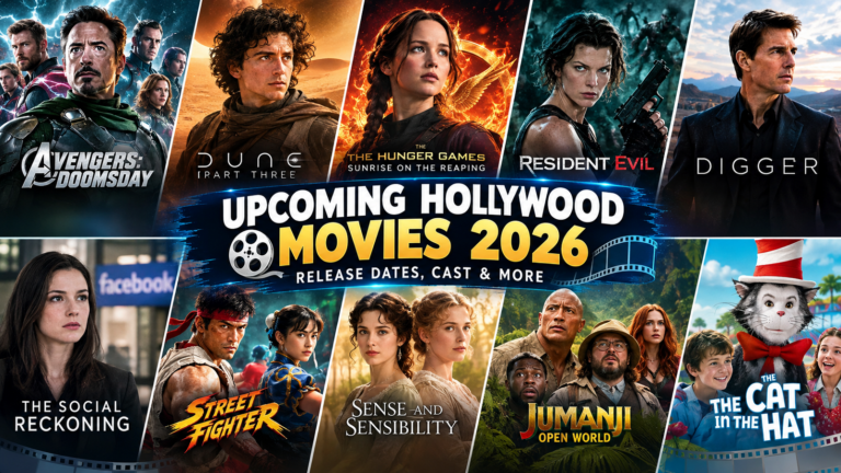 Upcoming Hollywood Movies 2026 release dates and cast