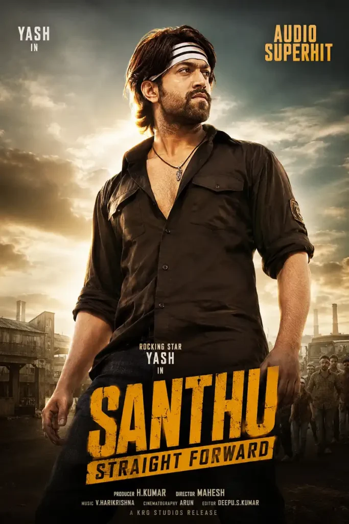 Yash in a dramatic Santhu Straight Forward inspired movie poster